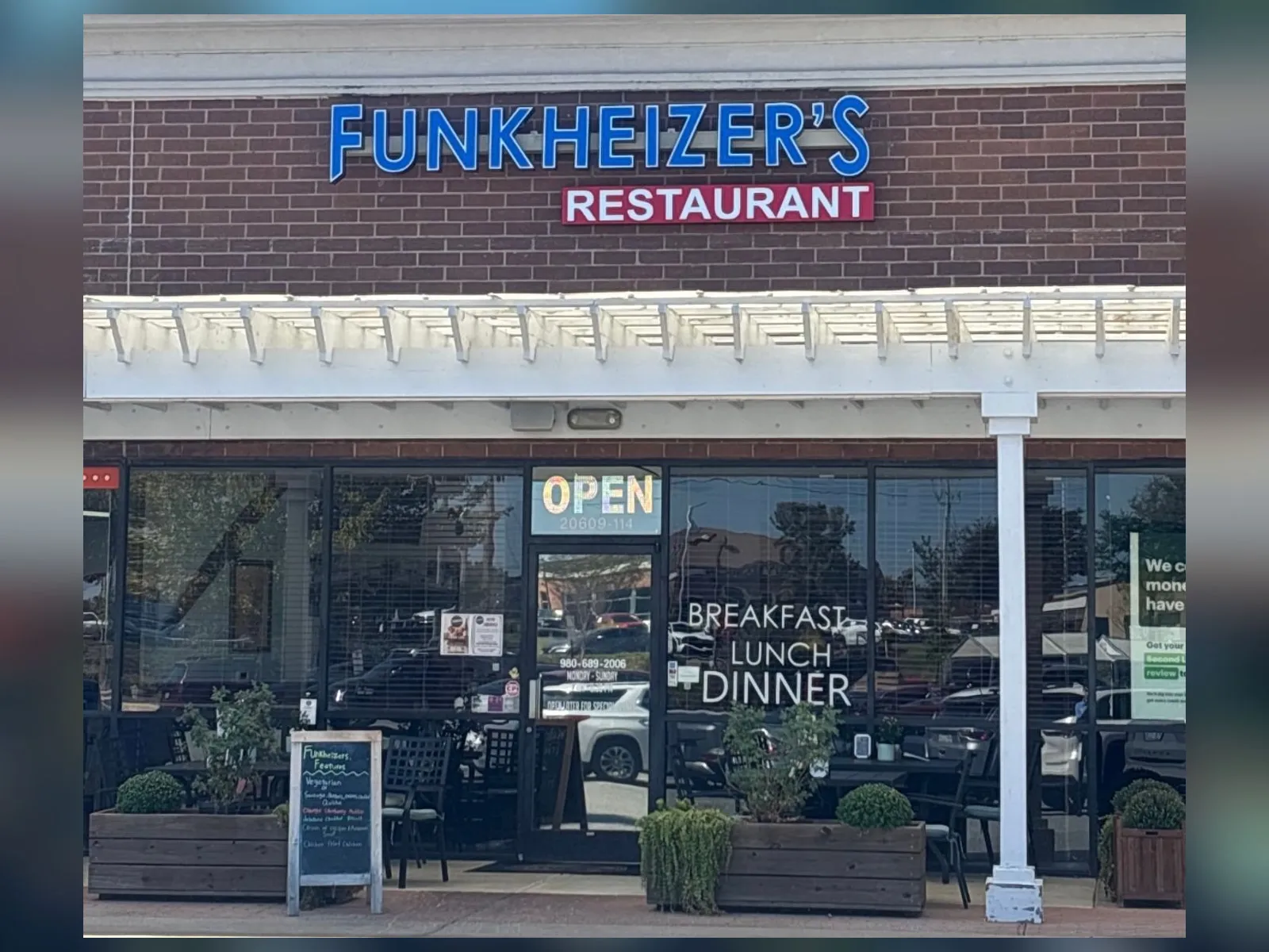 Storefront of Funkheizer's Cornelius on Torrence Chapel Road