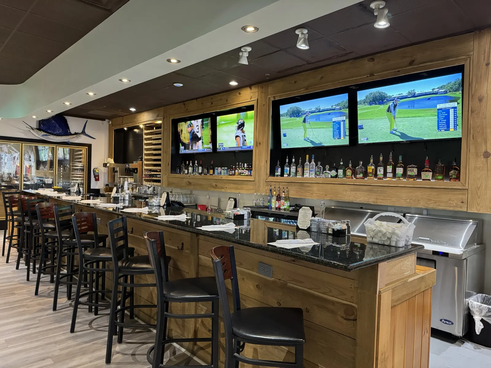 The bar at Funkheizer's Mooresville