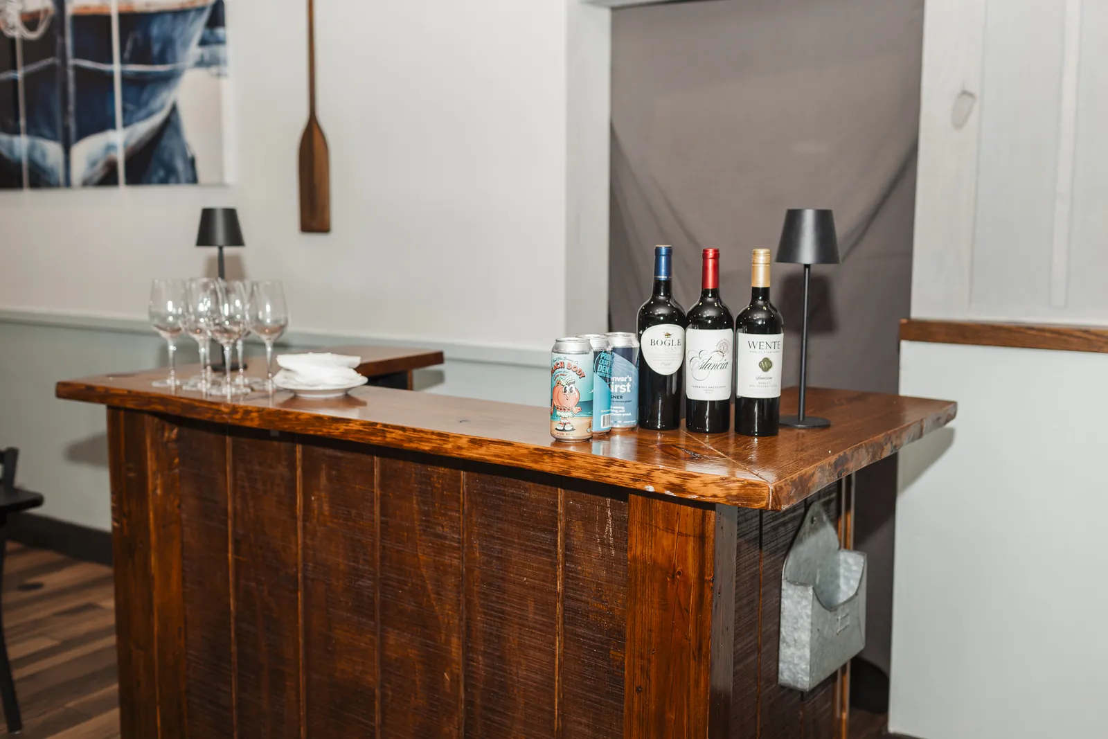 Wine service in the Statesville private dining room